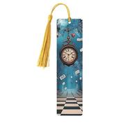 Enchanted Forest Fantasy Unique Double-Sided Artwork Printed Wooden Bookmarks, Artistic Book Accessories Birthday Presents for Men Women Presents for Book Lovers