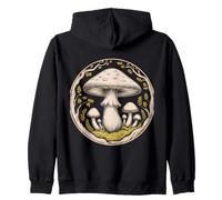 Enchanted Forest Mushroom Circle Fungi Botanical Zip Hoodie
