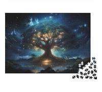 Enchanted Forest Night Sky 1000 Piece Jigsaw Puzzle, 38x26cm/1000pcs, for Adults, Relaxing Indoor Activity, Evening Leisure And Time at Home