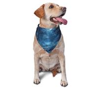 Enchanted Forest Night Sky With Moon Tree Printed Graphic Pet Triangle Scarf For Dogs & Cats, Adjustable Cute Pet Bandana For & Photo Shoots