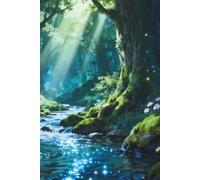 Enchanted Forest Notebook: Wide Ruled Composition Book for Nature Lovers and Dreamers | Aesthetic Glowing Mushrooms, Stream & Magical Woodland Cover | 100 Pages