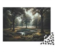 Enchanted Forest Pathway Jigsaw Puzzle for Adults, 1000 Pieces, 70x50cm/1000pcs; White Card with A Low-dust Finish; A Calm After-work Activity