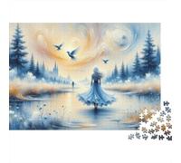 Enchanted Forest Reflections Jigsaw Puzzles Puzzles for Adults Kids. 1000 Pieces Whimsical Challenge Toy Educational Game Home Decoration for Educational Games Gifts 70x50cm/1000pcs