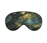Enchanted Forest Sleep Mask Block Light Eye Sleep Shade Cover Comfortable Lightweight Sleeping Blindfold Soft Breathable Night Eye Cover Adjustable Band Eye Mask for Men Women