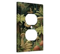 Enchanted Forest Switch Cover Plates Earth Green Forest Creatures Home Decor Thermoplastic Wall Plates Standard Size Single Duplex Plug