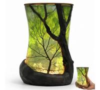 Enchanted Forest Tree Branch Ambient LED Lamp, Nature-Inspired Decor, Cozy Night Light for Bedroom and Living Room (Green)