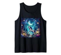 Enchanted Forest Unicorn Under a Starry Sky Tank Top