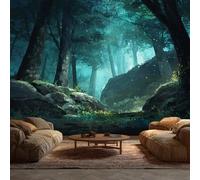Enchanted Forest Wallpaper - Green Fantasy Tree Magic Wall Mural - Wall Murals for Living Room Bedroom - Photo Wallpaper & Home Decor Art - 305 x 244 cm A-7092