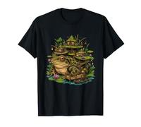 Enchanted Frog Lake House Fantasy Cottagecore T-Shirt