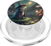 Enchanted Frog Wizard in a Magical Swamp PopSockets PopGrip for MagSafe