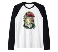 Enchanted Frogcore Tee - Fungi and Toad - Mushroom Frog Raglan Baseball Tee