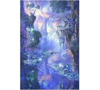 Enchanted Gem Lake with Floating Gem Islands 1000 Piece Wooden Jigsaw Puzzle for Adults Kids, Game Toy Gift, 29.5x19.7 Inch