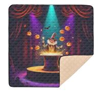 Enchanted Halloween Magician Show Large Non-Slip Baby Play Mat for Indoor Outdoor Waterproof Activity Entertainment Mat for Babies Infants Toddlers, 50'' x 50''