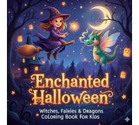 Enchanted Halloween: Witches, Fairies & Dragons Coloring Book for Kids: Whimsical Halloween Magic for Kids Ages 4-8 - Cute, Simple, and Fun Coloring Pages! (Enchanted Seasons Coloring Adventures)
