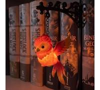 Enchanted Hanging Owl Bookshelf Lamp Cozy Reading Nook Light for Book Lover，Firebird