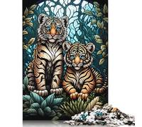 Enchanted Kingdom Tiger Puzzle Stress Reliever 100% Recycled Cardboard Jigsaw Puzzle for Adult Children Unique Gift 1000pcs (75x50cm)
