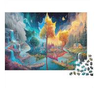 Enchanted Landscape 1000 Piece Puzzle for Adults Thick Paper Jigsaw Home Decor Mindfulness Educational Gift 70x50cm/1000pcs
