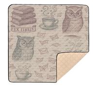 Enchanted Library - Vintage Style Soft Foam Baby Activity Play Mat for Indoor Outdoor Non-Toxic Infant Play Mat for Baby Kids Toddlers Infants, 50'' x 50''