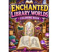 Enchanted Library Worlds Coloring Book: Magical Bookshelves, Cozy Reading Rooms, Fantasy Libraries and Whimsical Bookish Scenes to Color