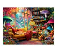Enchanted Mushroom Cottage - 1000 Piece Jigsaw Puzzle for Adults & Family, Challenging Fantasy Art Puzzle with Vibrant Colors, for Relaxation & Game Nights