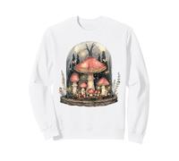 Enchanted Mushroom Forest Bell Jar Fungi Art Sweatshirt