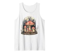 Enchanted Mushroom Forest Bell Jar Fungi Art Tank Top