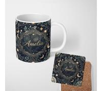 Enchanted Mushroom Forest Ceramic Mug Large Handle Personalised Custom Name