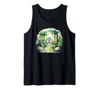 Enchanted Mushroom House in a Magical Forest Tank Top