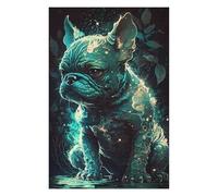 Enchanted Mutant Bulldog Artistic Wooden Jigsaw Puzzle for Adults, 1000 PCS