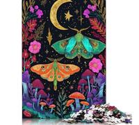 Enchanted Night Garden Art Print Jigsaw Puzzles 1000 Pieces for Adults | Puzzles | 1000 Piece Puzzle Educational Games Home Decoration Puzzle 1000pcs (75x50cm)