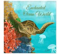 Enchanted Ocean World (Wall Calendar 2026 12 × 12 Inch) CALVENDO 12 Month Wall Calendar: Hand drawn illustrations full of life, color, and imagination from the depths of the sea (CALVENDO Animals)
