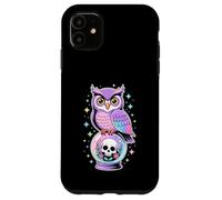 Enchanted Owl Crystal Ball Skull Stars Design Case for iPhone 11