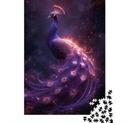 Enchanted Peacock Glittering Feathers 1000 Piece Jigsaw, Festive Gift, 70x50cm/1000pcs