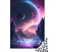 Enchanted Planetary Adult 1000-Piece Jigsaw Puzzle, 52x38cm/1000pcs, Low-dust White Pieces for Sorting; Easy to Continue on Another Evening