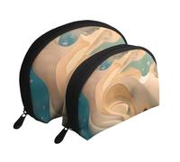 Enchanted Plant Leaves Moon Cosmetic Bag, Travel Makeup Pouch, Portable Waterproof Cosmetic Pouch for Girls Women., Dunhuang Mystery, One Size