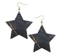 Enchanted Plant Leaves Patterned star earrings for women jewelry fashion and Valentine's Day birthday party gifts