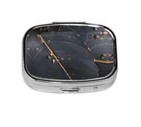 Enchanted Plant Leaves Square mini Pill Box, Travel Pill Box, can be Put into Wallet or Pocket to Store a Variety of Small Items