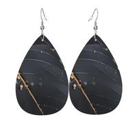 Enchanted Plant Leaves Teardrop Leather Earrings, Women'S Accessories, Versatile Earrings Suitable For Commuting And Travel.
