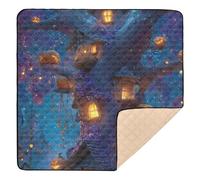 Enchanted Pumpkin Tree Home Soft Padded Baby Playmat for Floor Water Resistant Activity Gym Mat for Newborns Babies Infants Toddlers, 50'' x 50''