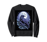 Enchanted Raven Moonlight Mystic Scene Sweatshirt