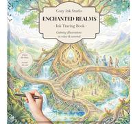 Enchanted Realms: A Cozy Fantasy Ink Tracing Book with Magical Worlds, Hidden Forests, Mythical Creatures and Relaxing Fantasy Scenes