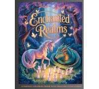 Enchanted Realms A Fantasy Coloring Book of Dragons, Elves, Fairies and Fairy Castles: A Magical Grayscale Adult Coloring Book Filled with Mythical Creatures and Enchanted Worlds