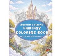 Enchanted Realms: A Fantasy Coloring Book of Magical Worlds (Enchanted Worlds and Meditative Mandalas)