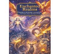 Enchanted Realms: Fantasy & Mythology Coloring Book with Dragons, Fairies, and Magical Worlds