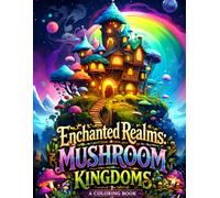Enchanted Realms: Mushroom Kingdoms: A Magical Fantasy Coloring Book Featuring Enchanted Mushroom Villages, Whimsical Forest Worlds, Cozy Fairy Homes ... Stress Relief Designs for Adults & Teens