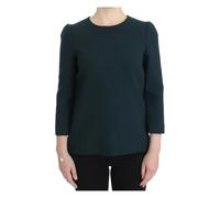 Enchanted Sicily Green Blouse Wool-Silk Blend, female, Dolce & Gabbana, Blouses, Green, S, Blouses & Shirts S