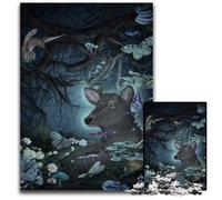 Enchanted Spirit of The Forest Jigsaw Puzzles for Adults 1000 Piece Jigsaw Puzzles Ideal for Lover Perfect Christmas New Year Valentine's Gift 1000 PCS(75x50cm)