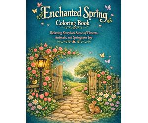 Enchanted Spring Coloring Book: Relaxing Storybook Scenes of Flowers, Animals, and Springtime Joy
