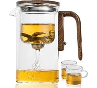 Enchanted Teapot with Wooden Handle for Brewing Tea and Witchcraft Rituals