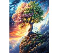 Enchanted Tree at Sunset 1000-piece Jigsaw Puzzle Set For Adults Teens 14+ Logic Skill Indoor Game Family Game Night Summer Thick Cardboard 1000 PCS